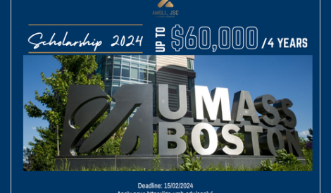 Săn ngay học bổng lên đến $60.000 từ Umass Boston, Mỹ