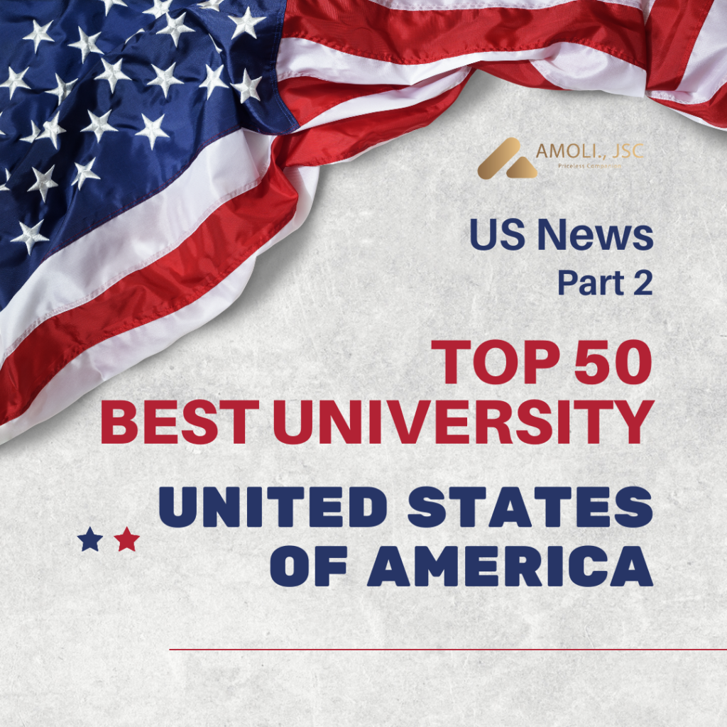 TOP 50 BEST UNIVERSITY RANKING IN THE US (PART 2)