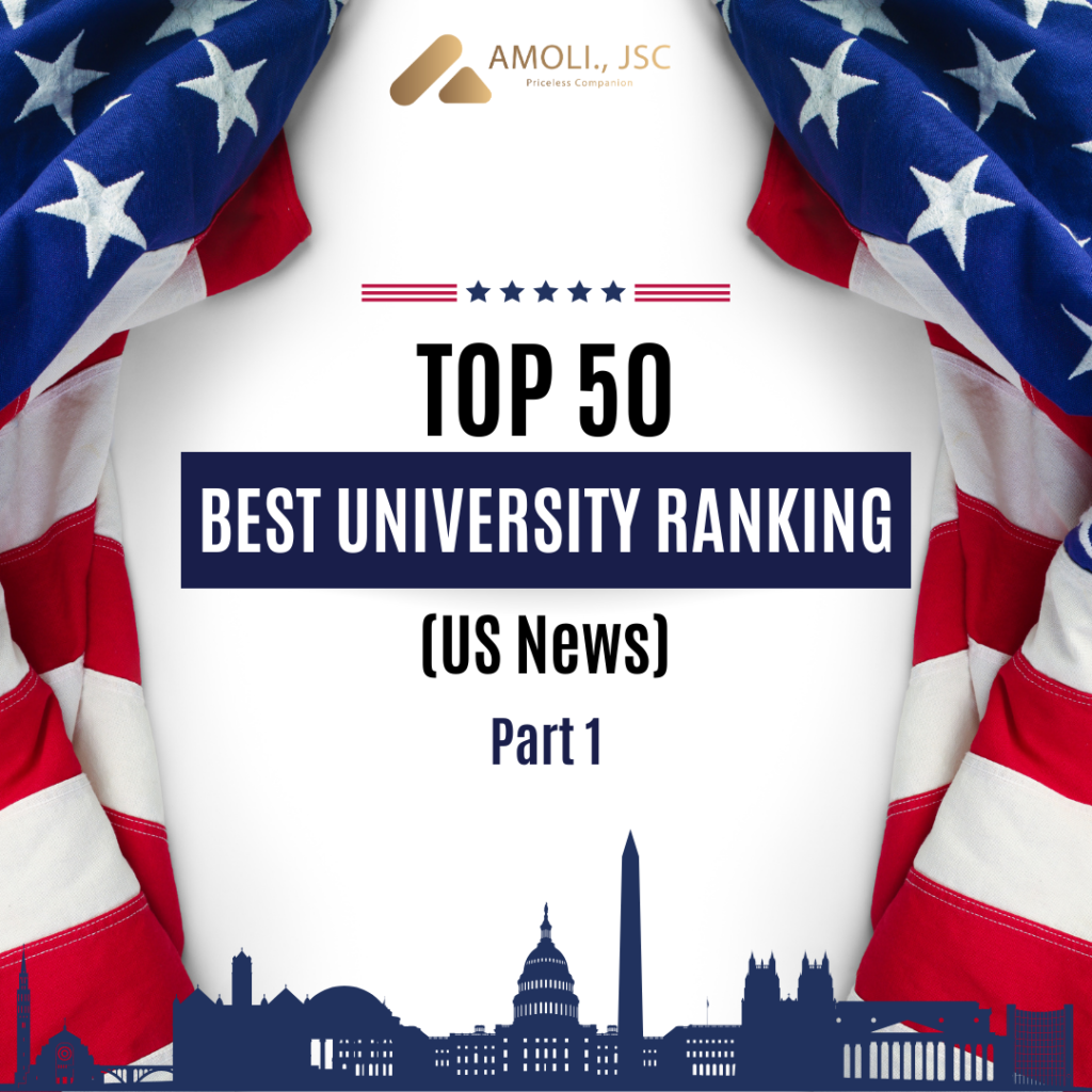 TOP 50 Best University Ranking in The US (Part 1)